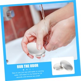 TOVINANNA Stainless Steel Soap Bar 2pcs Set Odor Remover Hand Soap for Kitchen and Home Eliminates Garlic and Fish Smells for Effective Odor Absorption