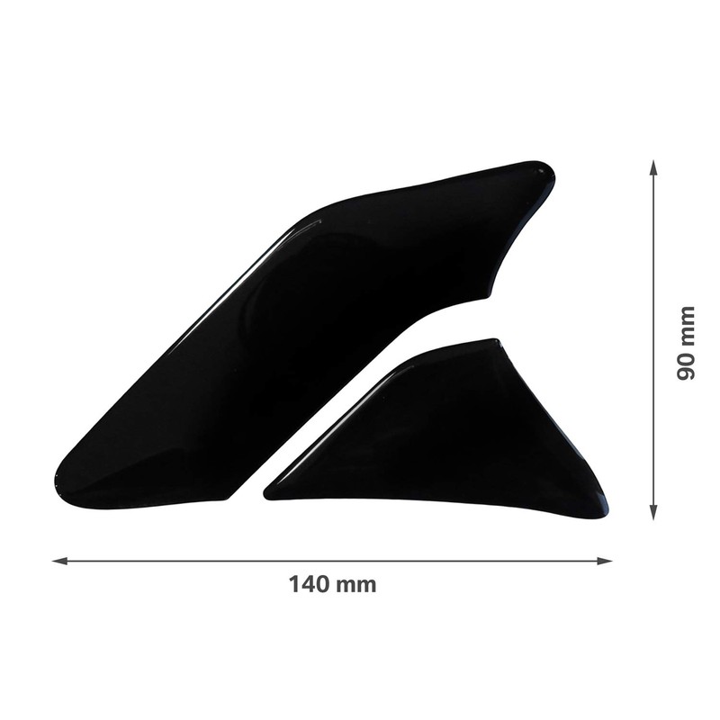 BIKE-label Tank Pad Side Motorcycle Black Compatible with Honda 800140VA