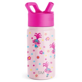 Simple Modern Kids Summit Water Bottle with Straw Lid | Trolls 14oz Stainless Steel Cup Insulated Tumbler Tumbler for Toddlers, School | Trolls Poppy Mashup