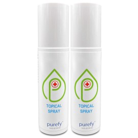 PUREFY Topical Spray (3.4oz 2pk) Soothing Face & Body Skin Spray, Purefypro Dermal HOCL Technology, Natural Skincare Support Redness, Irritations, Ezcema, Dry Skin, Athletic Itch, Travel Size