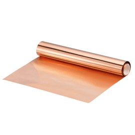 uxcell Copper Flashing Sheet Roll 3500mm x 200mm x 0.03mm, 99.9% Pure Copper Strip 8" x 11.5ft 28 Gauge Metal Foil Plate for Electricity DIY Projects