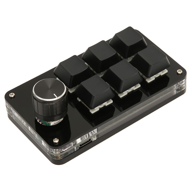 6 Key Mini Keypad with Knob USB DIY Programmable Keyboard
