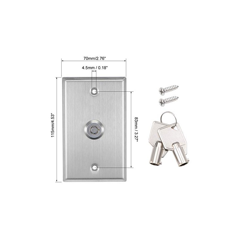 uxcell Key Switch Lock On/Off Exit Switch Emergency Door Release