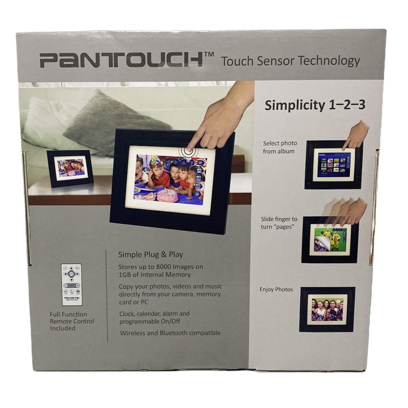 Pandigital 7lcd Digital Photo Frame Pantouch Edge Sensor Tech.