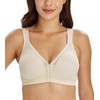 Lemorosy Women's Comfort Strong Hold Front Closure Back Support Unpadded
