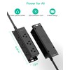 Power Strip Surge Protector 10Ft - Wall Mount, Flat Plug,