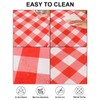 2 Pack Waterproof Polyester Fabic Rectangle Checkered Tablecloth，60x84 Outdoor Table