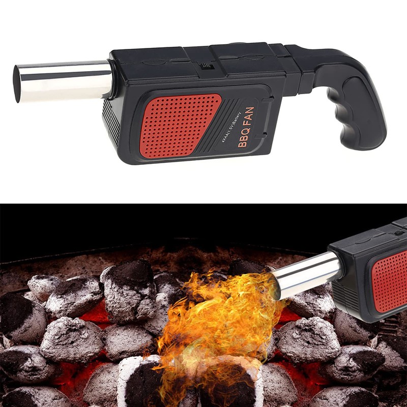 Fdit Portable Electric Bbq Fan, Handheld Lightweight Air Blower for