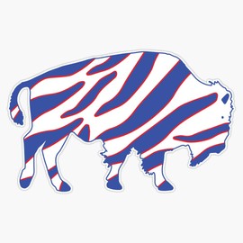 Buffalo Zubaz Bumper Sticker Window Vinyl Decal 5"