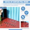 DoubleFill 4 Pack Acrylic Curtain Pull Wand 46 Inch Clear