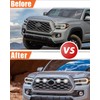 MODIPIM Smoked Shell White Light 4pcs Tacoma LED Grill Lights