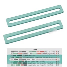 Pack of 2 Mahjong Line Reader Mahjong Line Finder Acrylic Mah Jong Card Line Guide (Green)