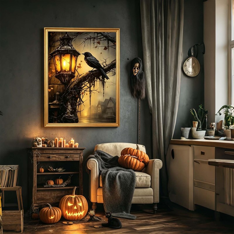 Gothic Crow Diamond Art Kits for Adults, Arts and Crafts