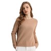GreenMount Cashmere Sweaters for Women Essential Crewneck Ribbed Long Sleeve