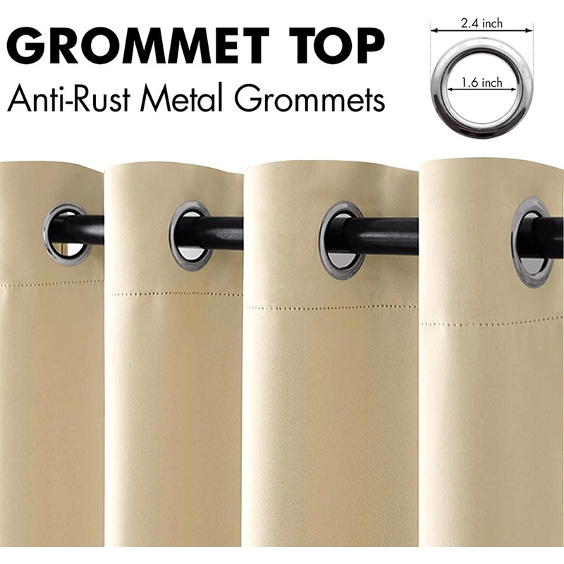 MIULEE Blackout Curtains for Bedroom Living Room Thermal Insulated Room