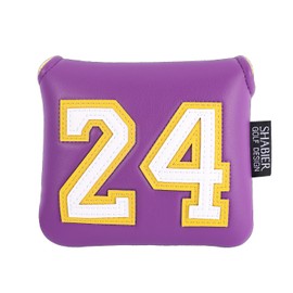 SHABIER Purple Golf Large Mallet Headcover with NO.24 Design for for Blade Golf Putter