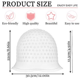 MIRKUZI Colorationszubehör 1 Stück Silikon-Highlight-Kappe mit Häkeln, Highlight-Kappe, wiederverwendbare Salon-Haarkappe, Highlight-Kappe, Salon-Haarfärbekappe für Frauen und Mädchen zum Haarefärben