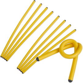 Andalus Twist Rubber Ties, Yellow, 17-Inch Long, Reusable Twist Tie, Holds Up to 110 Pounds (8 Pack)