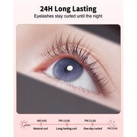 Heated Eyelash Curlers - Eye Lash Curler Heat - Mini Electric Eyelash Curler with LED Display 3 Temp Settings USB Rechargeable Natural Curling 24H Long Lasting for Women Makeup Tools Gifts-8409