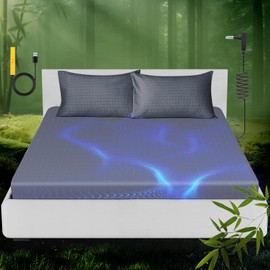 Grounding Sheet, Genuine 100% Organic Viscose Derived from Bamboo, Fitted Sheets containing 10% Silver Fiber, Improves Sleep, Healthy Sleep Therapy (Gray, King(78.1 * 80.1 * 15inch))