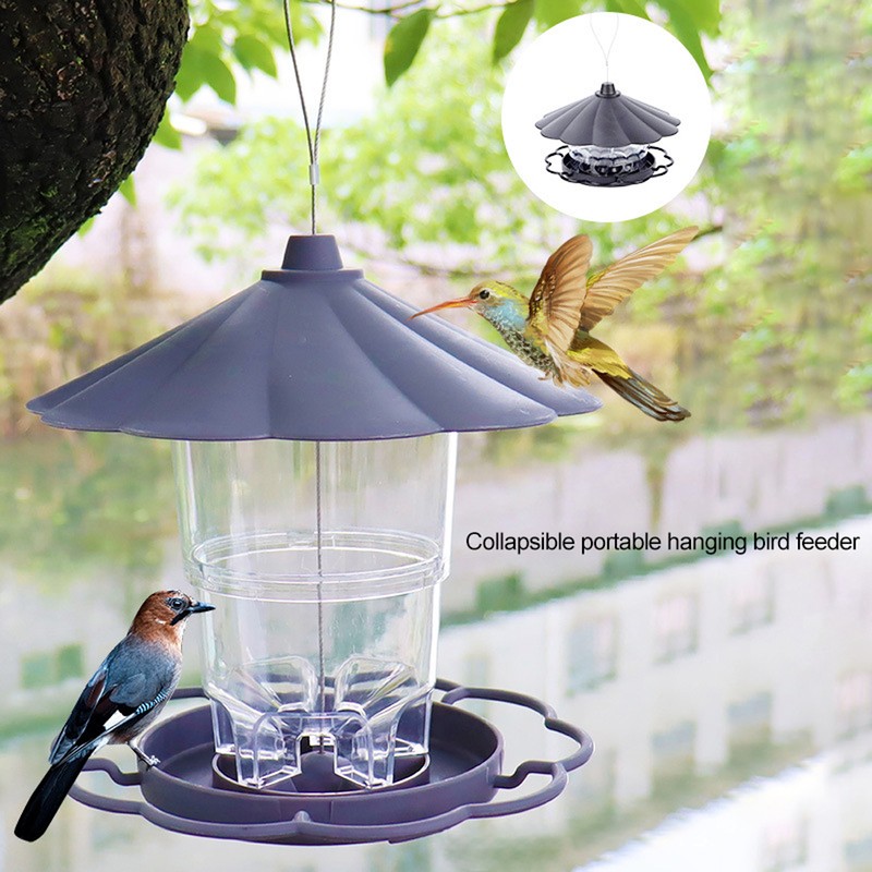 Wild Bird Feeder Foldable Panorama Gazebo Bird Feeder Portable Outdoor