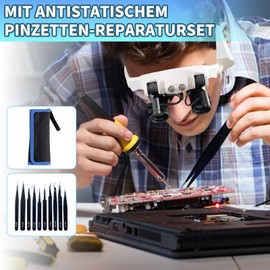 Head Magnifier with Hands Free Reading Magnifier Jewelry Magnifier Repair Magnifier (21 Magnifications)