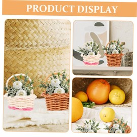 Hohopeti 8pcs Mini Woven Flower Baskets Rustic Decorative Storage for Weddings and Crafts Delicate Tiny Baskets for Organizing and Photo Props for Party Favors and Creative Displays