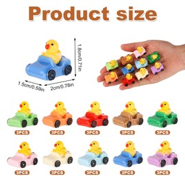 Lyreh 30pcs Mini Resin Ducks, 10 Colors Miniature Duck Figures Cute Micro Funny Small Tiny Little Resin Figurine Ducky Car for Garden School Home Office Party Decoration
