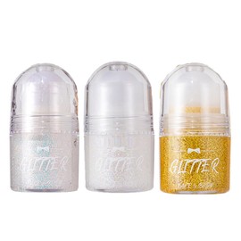 Face Glitter, Glitter Gel Roll On for Hair, Face and Body, Roll-on Body Glitter Gel, Mermaid Festival Glitter Make-Up Rave