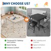 GarveeHome 3-Piece Kids Folding Table and Chairs Set, Toddlers Children's