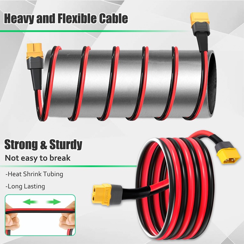 Magiktech XT60 Extension Cable 12FT with Male and Female Connectors