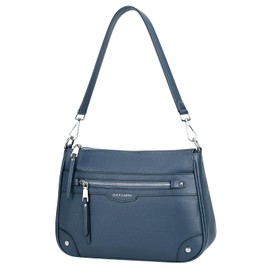 Over Earth Leather Crossbody Bags for Women Small Hobo Purses Ladies Shoulder Bag(O190E Indigo Blue)