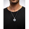 Zhi Kexin Picture Locket Necklace for Women Men 925 Sterling