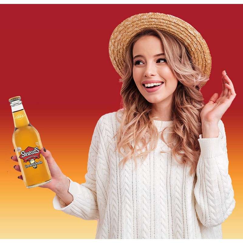 Stewart's Cream Soda, 12 fl oz (12 Glass Bottles)