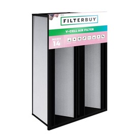 Filterbuy 20x24x12 2V-Cell Air Filter MERV 14 HVAC Replacement (1-Pack)