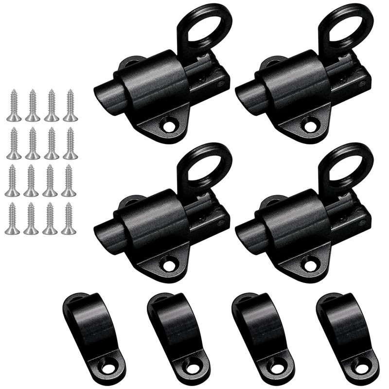 Hordion 4 Packs Self Closing Latch Spring Door Lock, Resilient