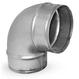 MKK - 10818-6 - 90° Elbow Angle Spiral Duct Ventilation Pipe Galvanised Ventilation Pipe Duct Diameter 200 mm