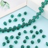 Nexlynk 100PCS Crystal Glass Beads 8×10mm, Malachite Green Faceted Teardrop