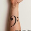 'Bass Clef' Temporary Tattoo - Water Resistant, Skin-Safe, Non-Toxic Transfer
