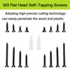 M3 Flat Head Wood Screws Assortment Fasteners Kit 420pcs,Phillips Drive