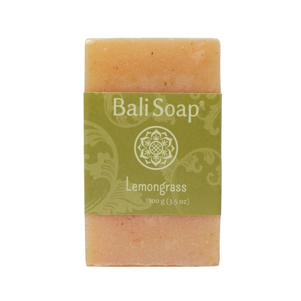 Bali Soap - Lemongrass Natural Soap - Bar Soap for Men & Women - Bath, Body and Face Soap - Vegan, Handmade, Exfoliating Soap - 3 Pack, 3.5 Oz each