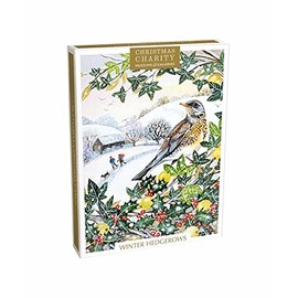 Museums & Galleries Box of 16 Artistic Charity Christmas Cards - 'Winter Hedgerows' - 16 Cards, 8 Each of 2 Designs