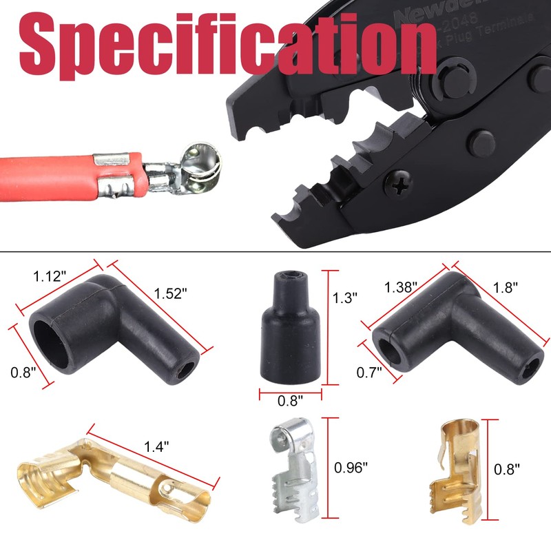 Ratchet Spark Plug Wire Crimper Set, Newdeli 25Pcs Spark Plug