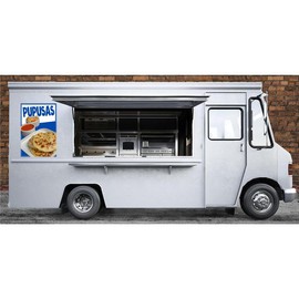 Pupusa sign Window Sticker Salvadorian Food Truck Concession Vinyl Restaurant - Size: 48" x 36"