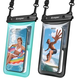 Rynapac Waterproof Phone Pouch - 2 Pack for iPhone & Galaxy