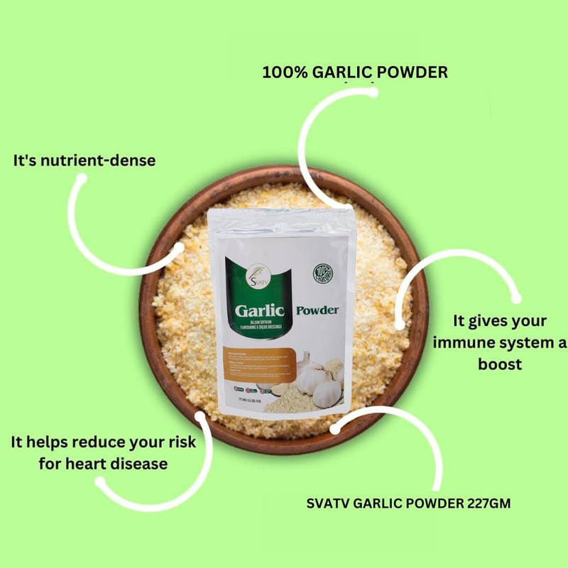 SVATV Garlic Powder (Allium Sativum) | For Flavouring | While