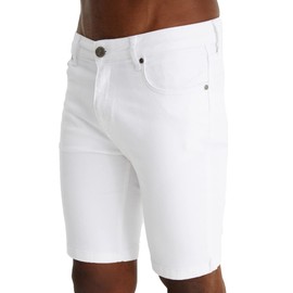 Leif Nelson Men's Jeans Shorts Pants Trouserss LN-1397 White W31