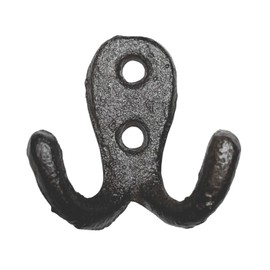 FTWDesign Mini Retro Double Coat Hook Cast Iron