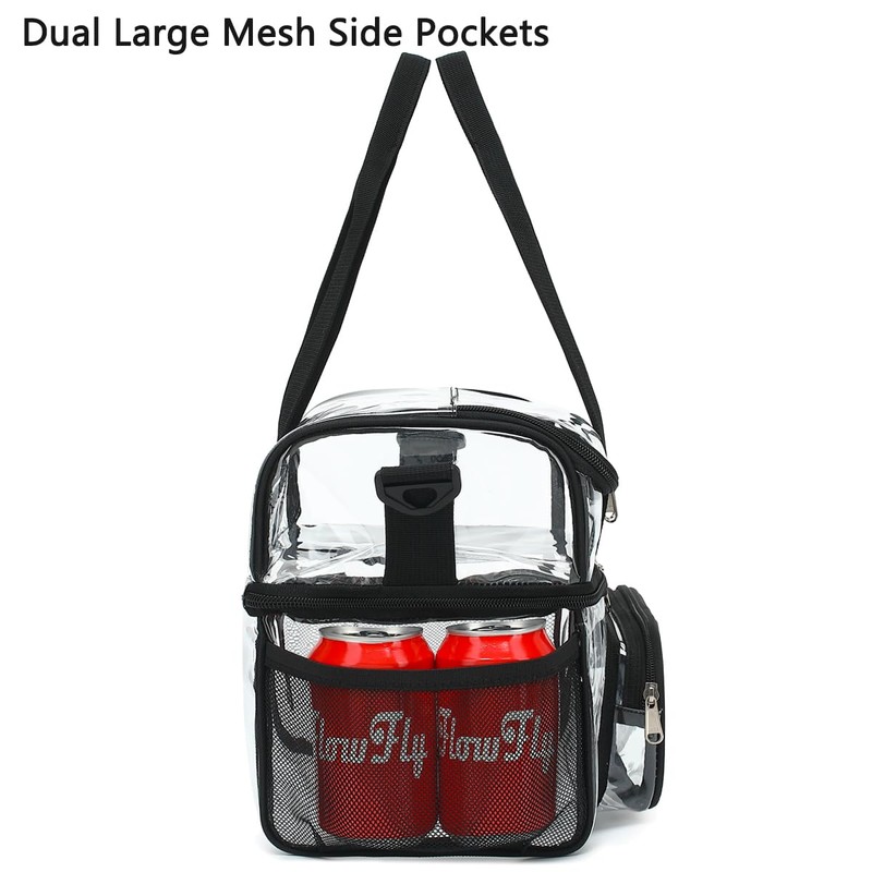 FlowFly Clear Bag Double Decker Lunch Bag for Stadium Events
