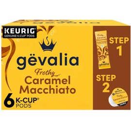 Gevalia Caramel Macchiato K-Cups with Froth Packets & Cappuccino K-Cups with Froth Packets (Variety Pack)